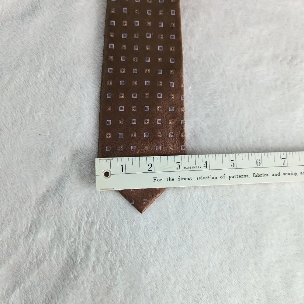 Guy Laroche Brown and Blue Square Tie